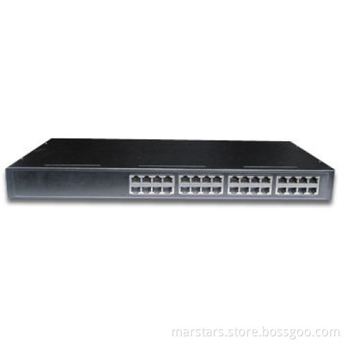 19-inch PoE Midspan Hub with 16-port 10/100Mbps Injectors